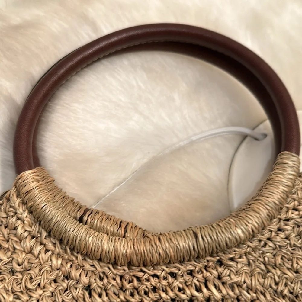 Cappelli Straw Bag Wooden Accents Women - Picture 4 of 6